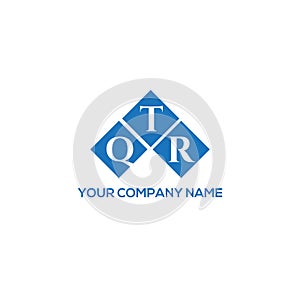 QTR letter logo design on white background. QTR creative initials letter logo concept. QTR letter design