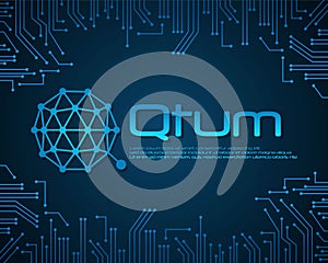 Qtum bitcoin background style collection