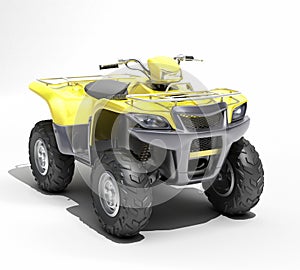 Quad All Terrain Vehicle isolated