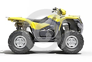 Quad All Terrain Vehicle isolated