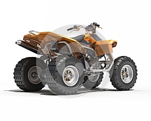 Quad All Terrain Vehicle isolated