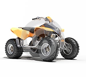 Quad All Terrain Vehicle isolated