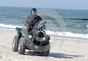 Quad on a beach (ATV)