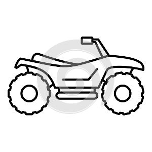 Quad bike icon, outline style