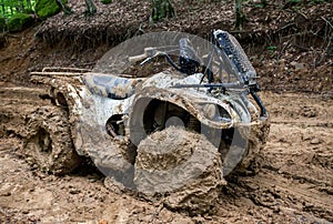 Quad bike on impenetrable road