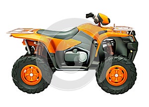 Quad bike isolated