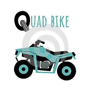 Quad bike for kids learning English vocabulary