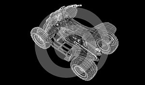 Quad bike, motorcycle, 3D model