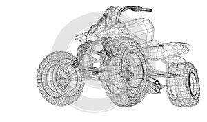 Quad bike, motorcycle, 3D model