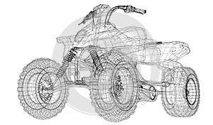 Quad bike, motorcycle, 3D model