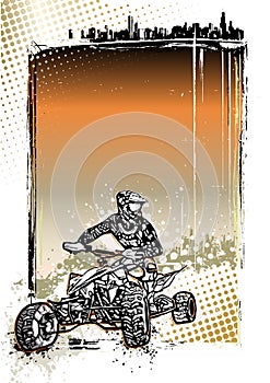 Quad bike poster background