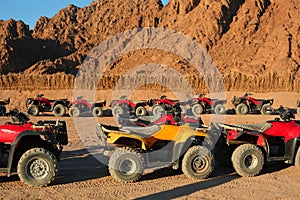 Quad bike safari trip into desert in Egypt