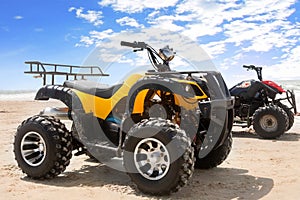 Quad bike on sand
