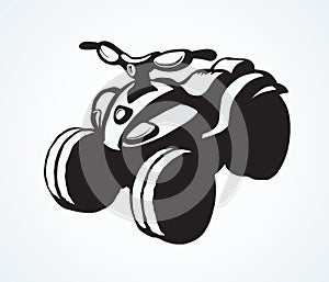 Quad bike. Vector drawing