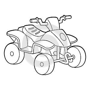 Quad Bike Vehicle Coloring Page for Kids