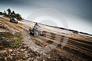 Quad bikes racing