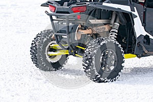 Quad bikes for rent in snow resort Bakuriani. Winter resort