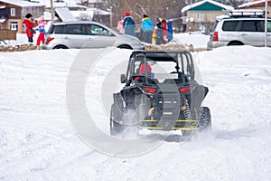 Quad bikes for rent in snow resort Bakuriani. Winter resort