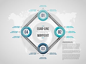 Quad-Line Waypoint Infographic