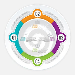 Quad Part Circle Infographic