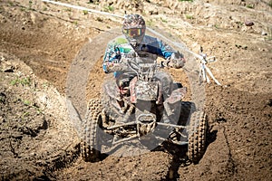 Quad rider on th race