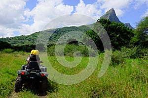 Quad safari by the mountain