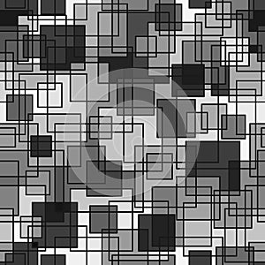 Quad seamless pattern. Repeated overlap hexagon motif texture print
