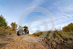 Quadbike on the hill