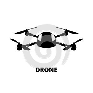 Quadcopter icon. Drone concept symbol design isolated on white background. Vector illustration