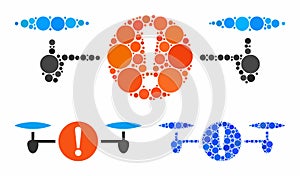 Quadcopter problem Composition Icon of Round Dots