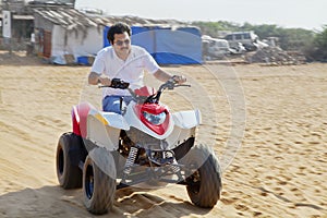 Quading on Goan Beach