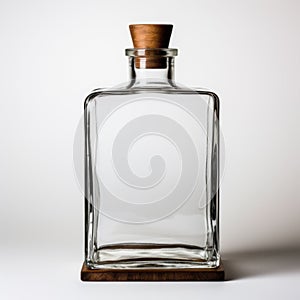 Quadratura Style Glass Bottle Photo Frame On Wooden Stand