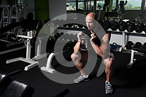 Quadriceps And Glutes Exercise In A Gym
