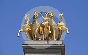 Quadriga Statue in Barcelona photo