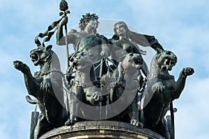 Quadriga Statue on top of Opera in Dresden