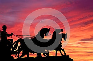 Quadriga sunset photo