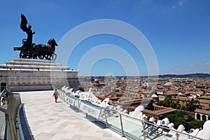 Quadriga of unity at top of Altar of Fatherland photo