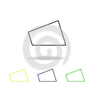 quadrilateral colored icon. Can be used for web, logo, mobile app, UI, UX photo