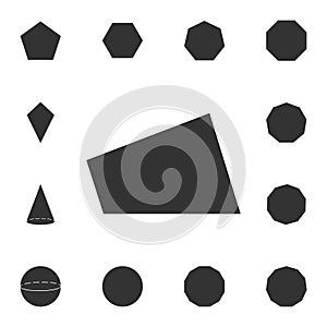 quadrilateral icon. Detailed set of geometric figure. Premium graphic design. One of the collection icons for websites, web design