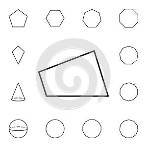 quadrilateral outline icon. Detailed set of geometric figure. Premium graphic design. One of the collection icons for websites, we