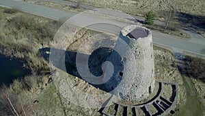 Quadrocopter above old mill