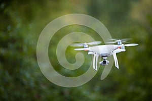 Quadrocopter drone  in flight