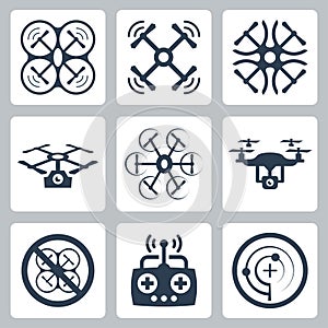 Quadrocopter related icon set