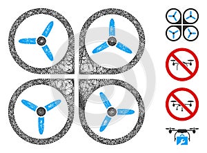 Quadrotor Web Vector Mesh Illustration photo