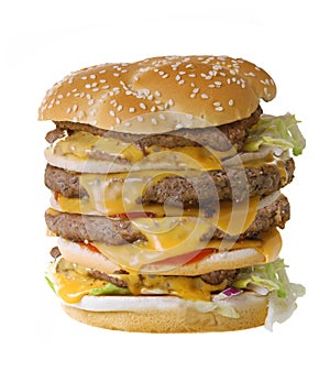 Quadruple cheeseburger