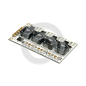 Quadruple white led driver PCB board with inductance coil and surface mount components
