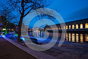 Quai du Seujet blue hour