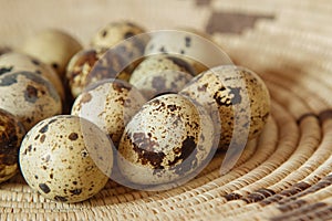 Quail Eggs in a Basket