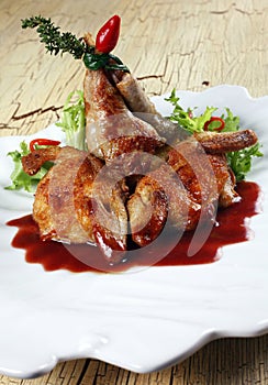 Quail fried meat