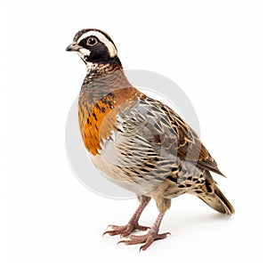 Quail Hunting: Bold Colors And Patterns On White Background